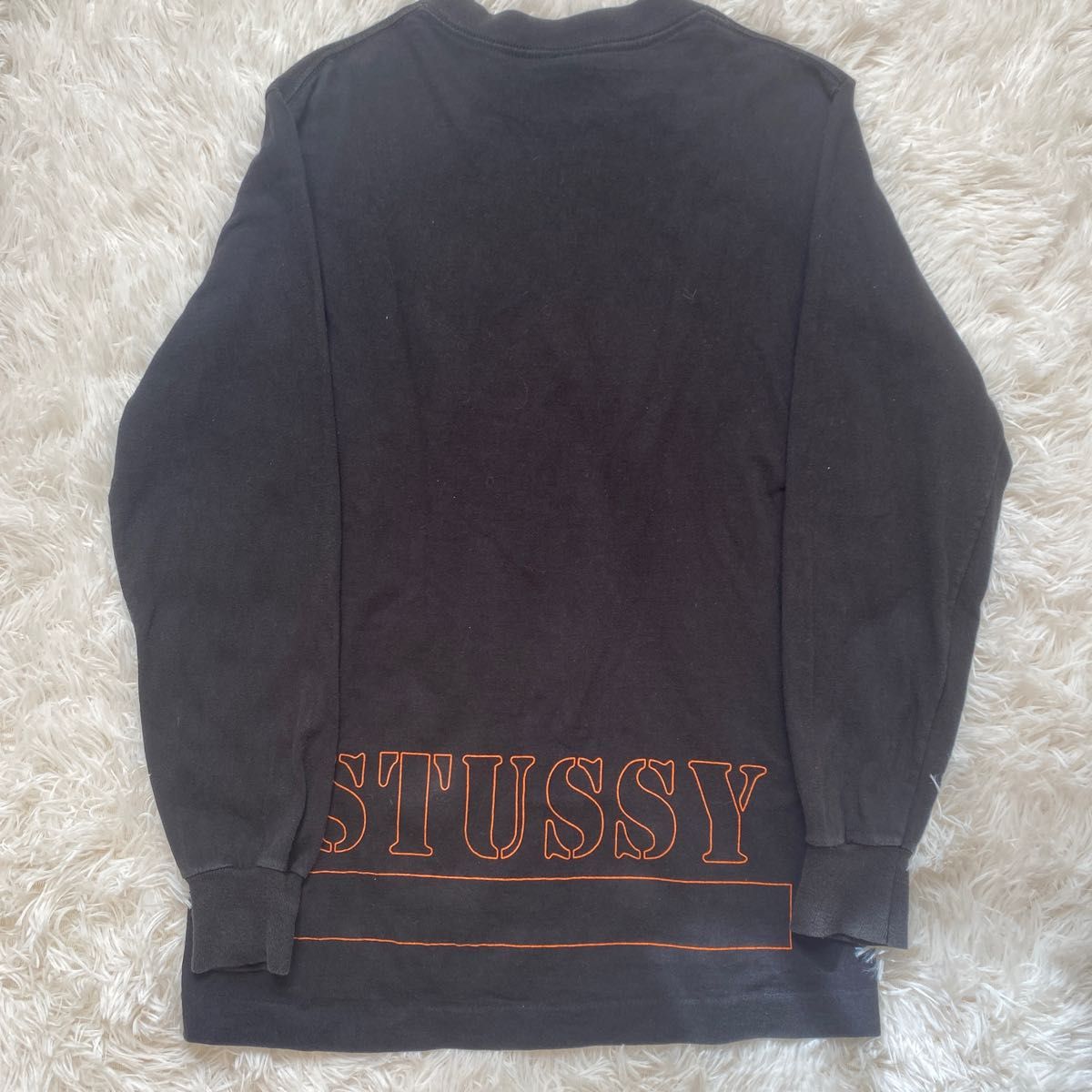 90s OLD stussy USA製 迷彩ロゴ 両面プリント Tシャツ S-