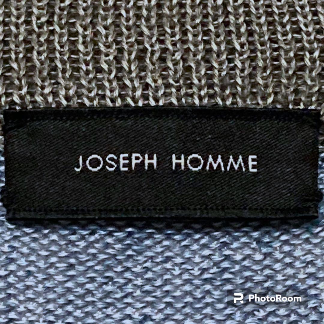 Joseph HOMME ジョセフオム ニット テーラードジャケット 秋冬 ブルー系 L~XL相当 大きいサイズ 50_画像6