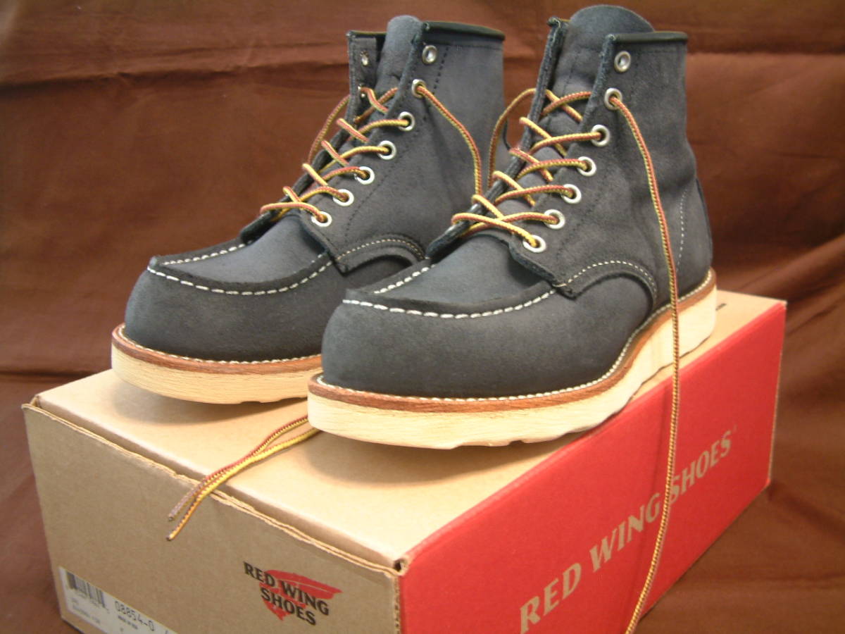 4 1/2E 箱付 BEAMS x RED WING 8854 Navy Rough-out Leather モックトゥ 検 スェード ネイビー カラー_画像1