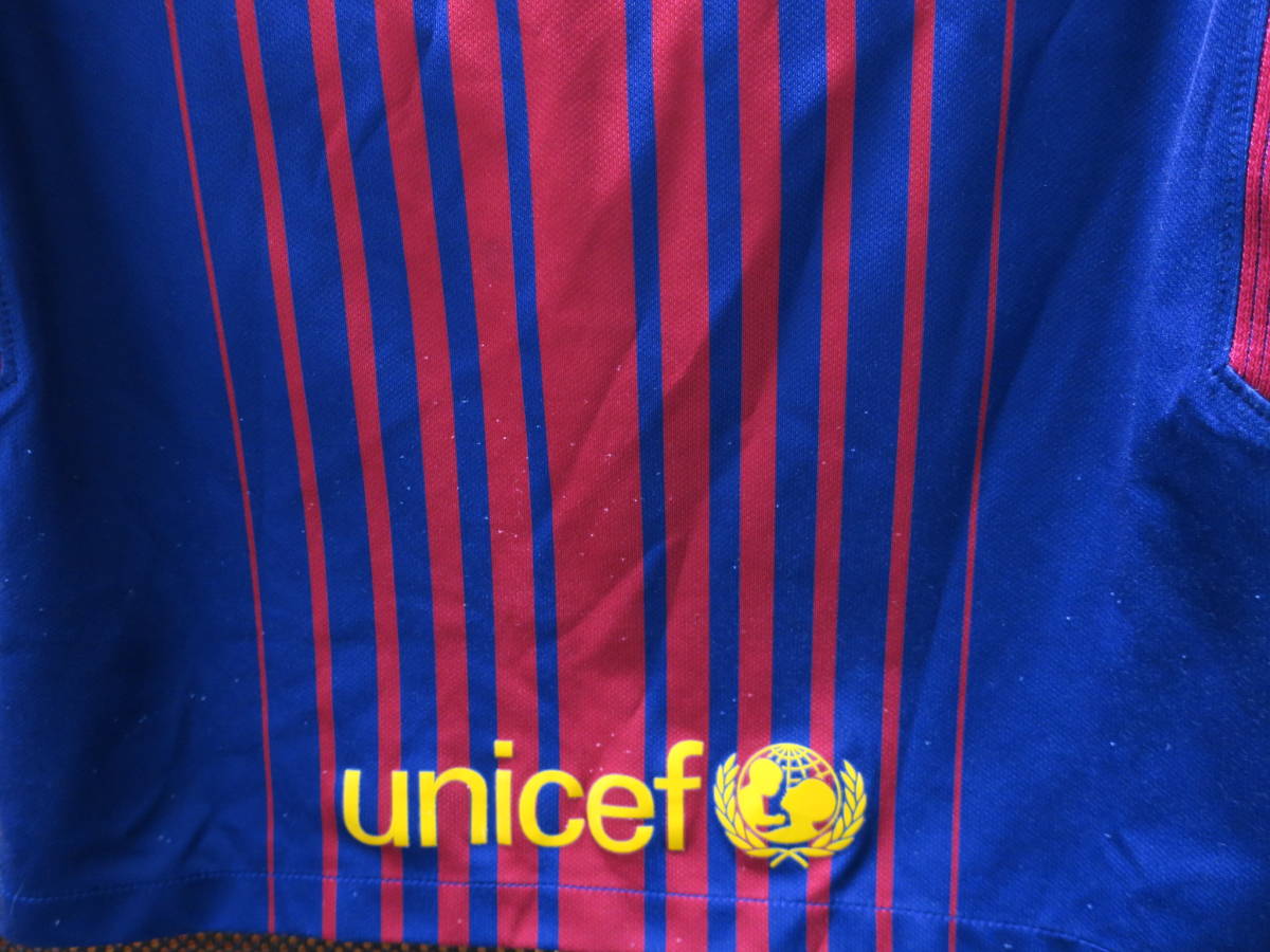 バルセロナ 17-18 ホーム ユニフォーム ジュニアXS 130cm ナイキ NIKE Barcelona サッカー シャツ ジュニア キッズ_画像8