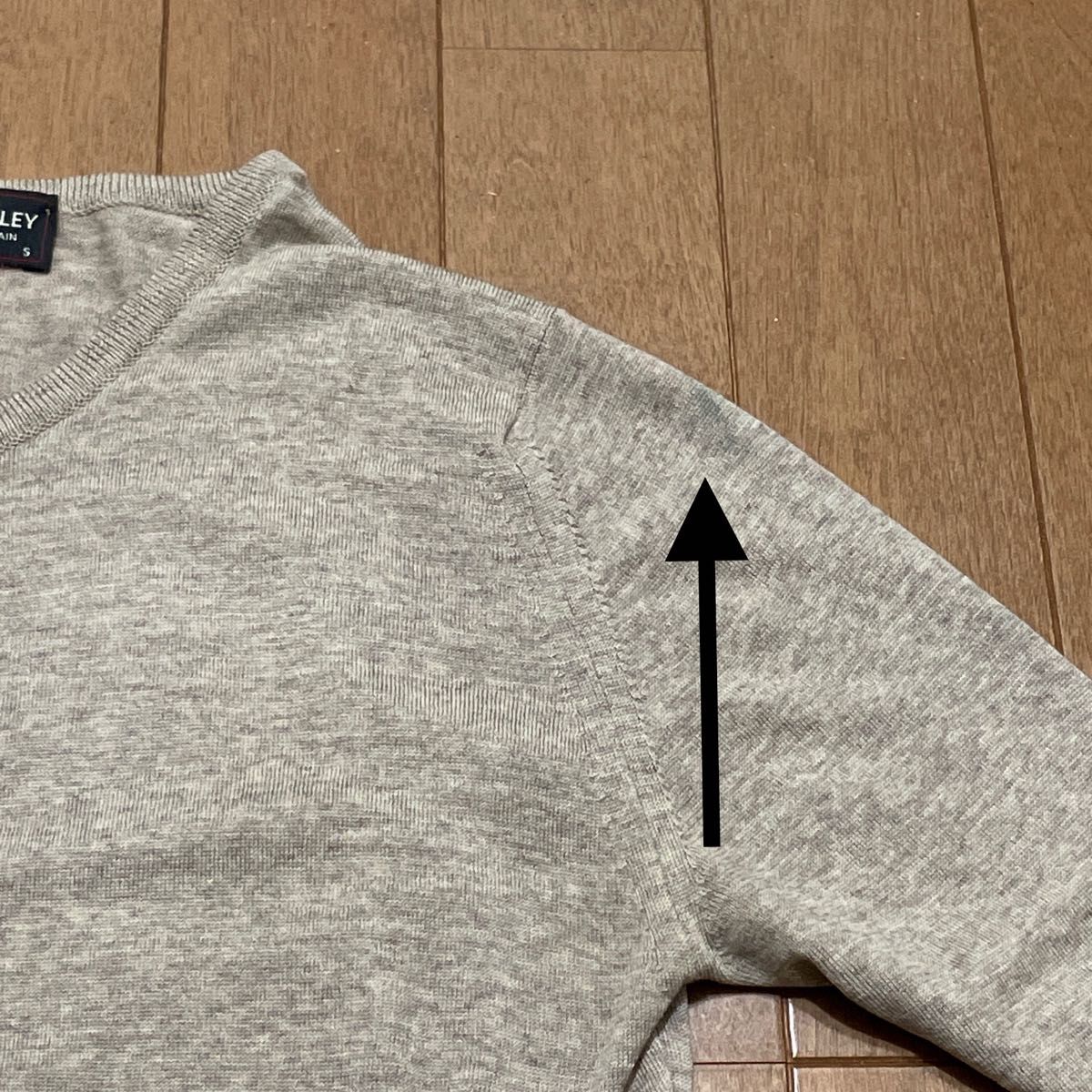 JOHN SMEDLEY ジョンスメドレー メリノウール クルーネックハイゲージニットカーディガン S ベージュ