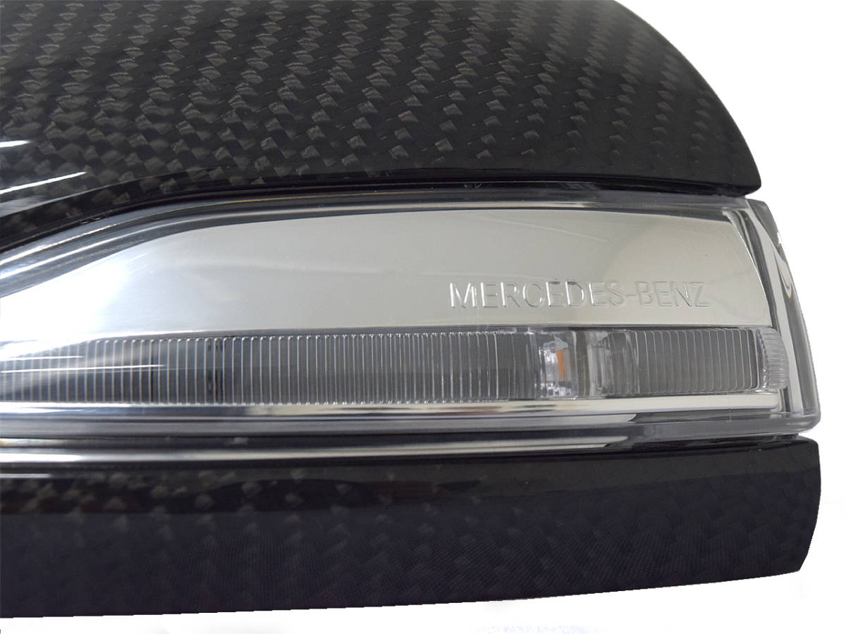  Akira day put on W205 mirror cover { carbon } original turn signal attaching left steering wheel for Mercedes Benz C Class domestic sending immediate payment custom side exterior.