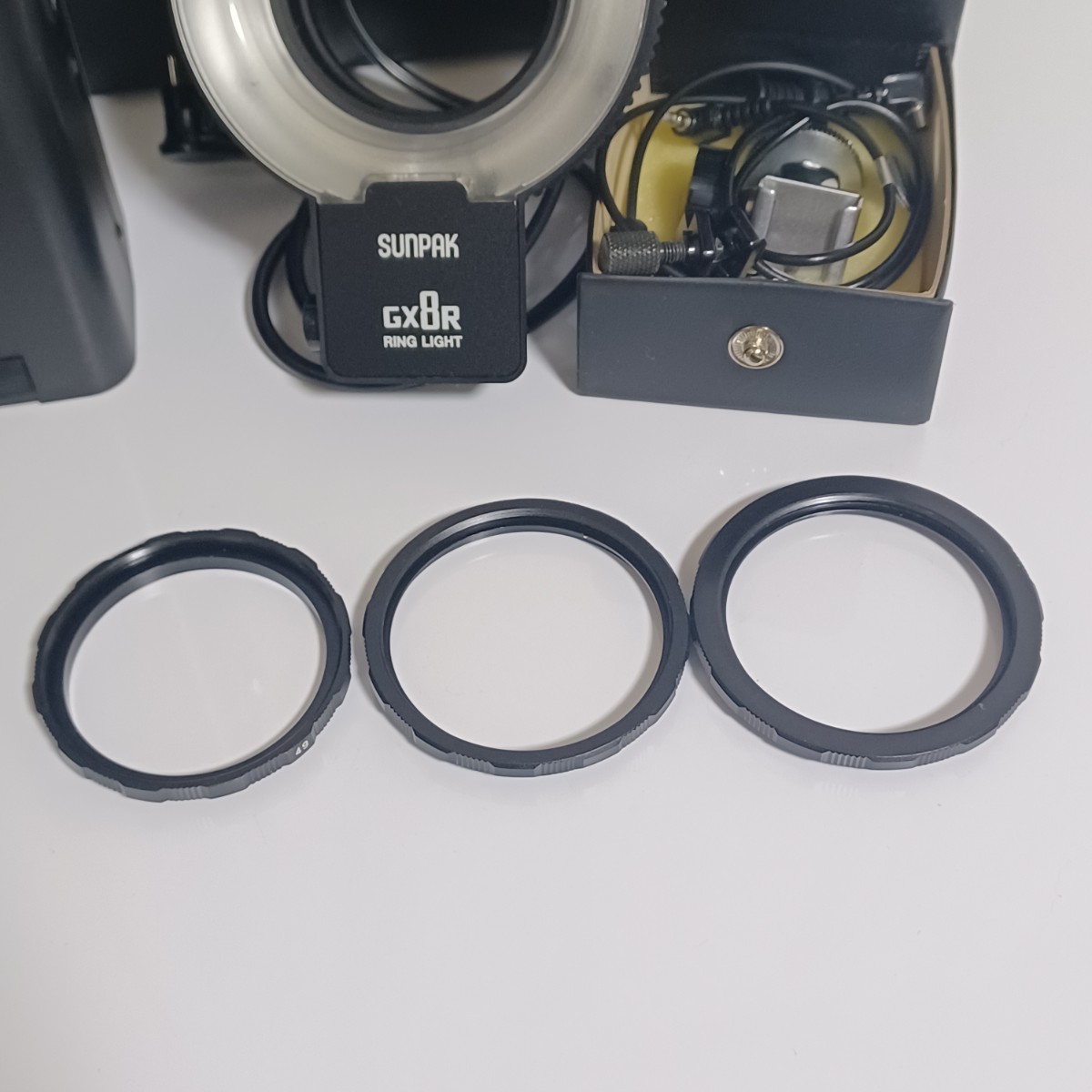 SUNPAK GX8R RING LIGHT リングライト　ケース付き　Polaroid 600 Film　ポロライドフィルム　National PP-SU01A　ストロボ　(SK)_画像3