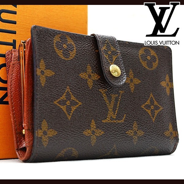 ★美品★ ルイヴィトン Louis Vuitton モノグラム ポルトモネ ヴィエノワ がま口 財布 美品 1円 M61663 定価約7万 K22082601_画像1