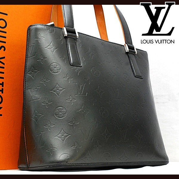 ★極美品★ ルイヴィトン Louis Vuitton モノグラムマット ストックトン メンズ トートバッグ 1円 M55112 定価約19万 23102002_画像1