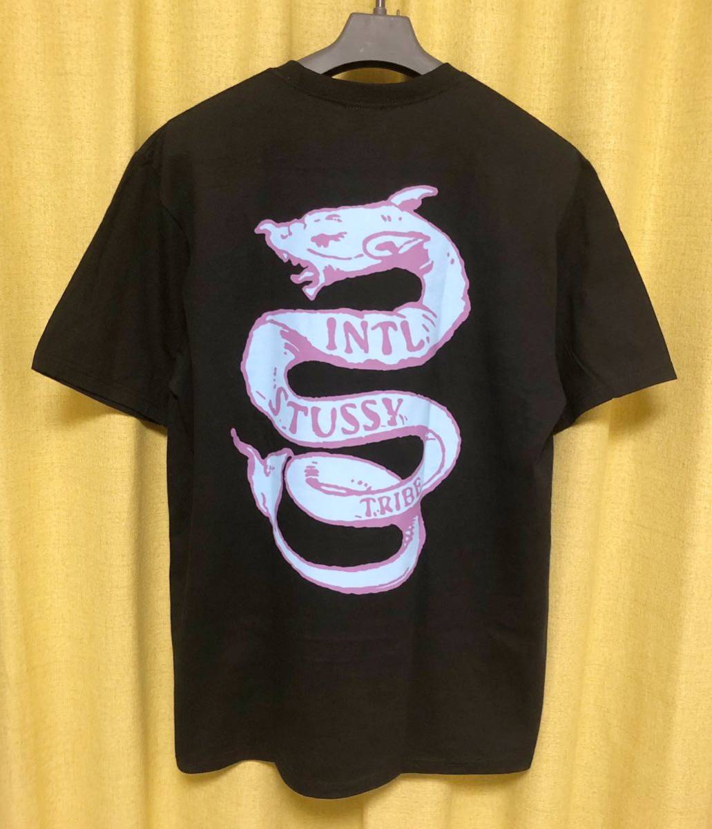 ◆タグ付き 未着用◆ステューシー STUSSY◆SERPENT TEE サーペント 半袖 Tシャツ L ブラック_画像2