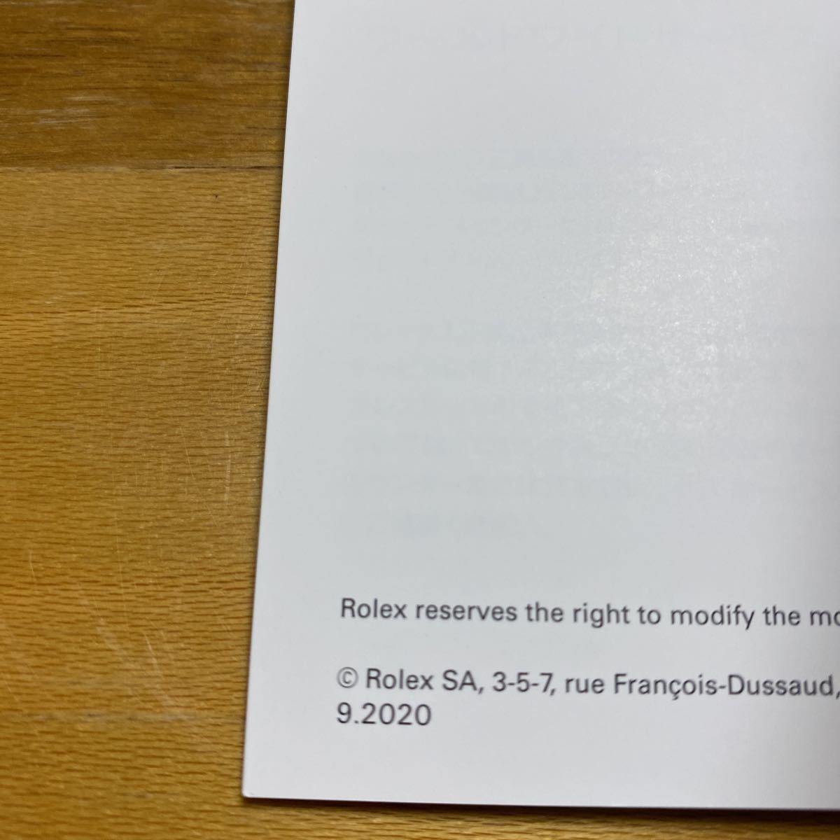 3454【希少必見】ロレックス サブマリーナ 冊子 取扱説明書 2020年度版 ROLEX SUBMARINER 冊子の画像2