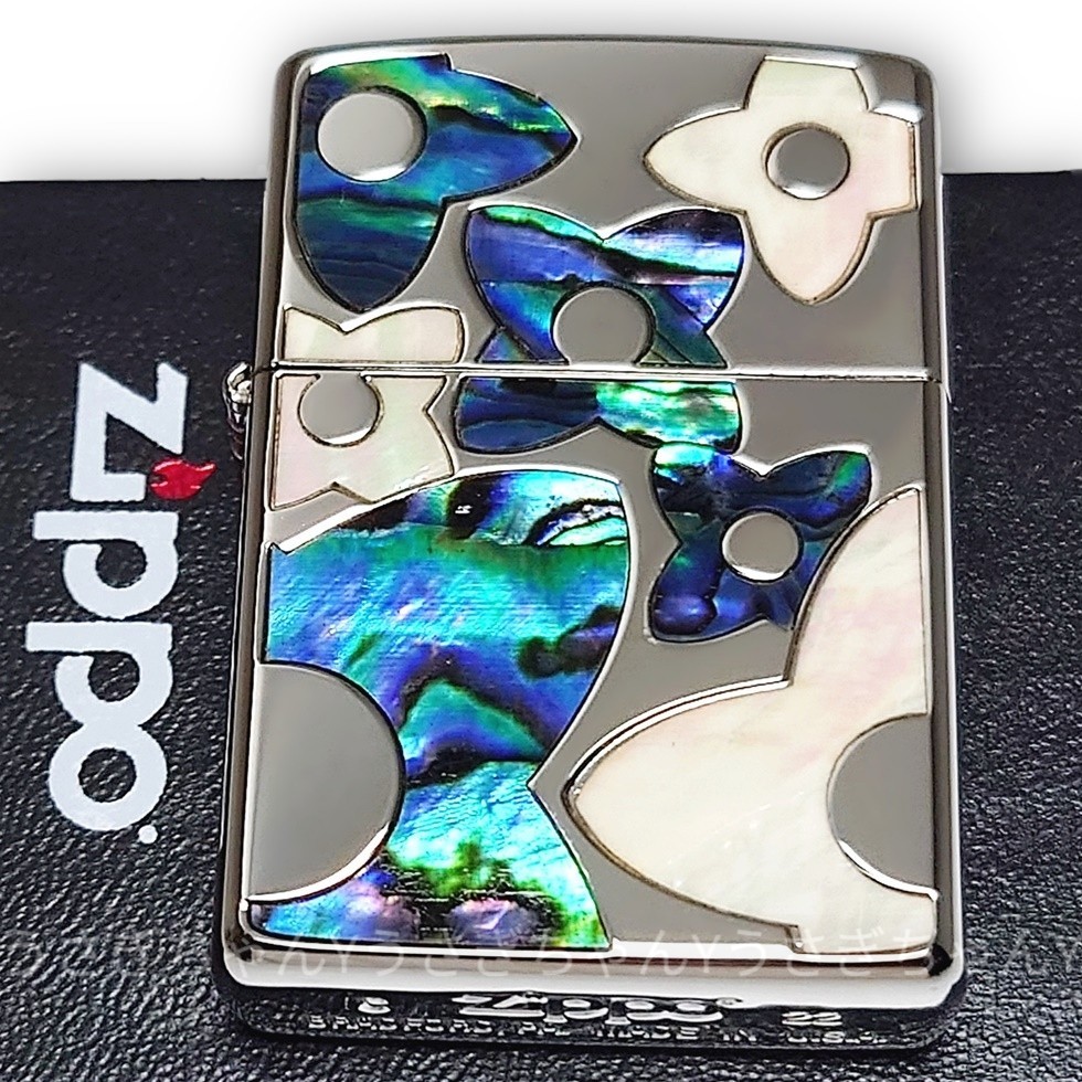 zippo☆Shell Flower☆シェルフラワー☆シルバー☆ジッポ ライター_画像1