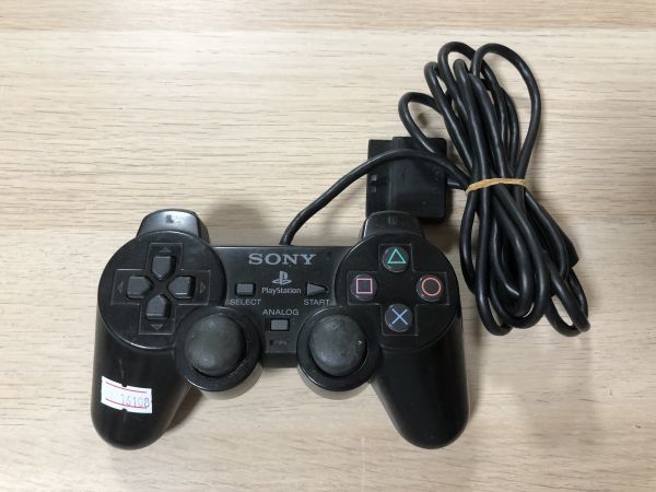 PS2 周辺機器 デュアルショック2 コントローラー ブラック【管理 16108】【C】_画像1