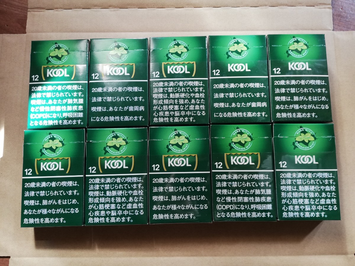 驚きの激安価格 タバコ ☆90thフィルム付きあり☆ 空箱 10箱(たばこ クール KOOL 和洋裁材料