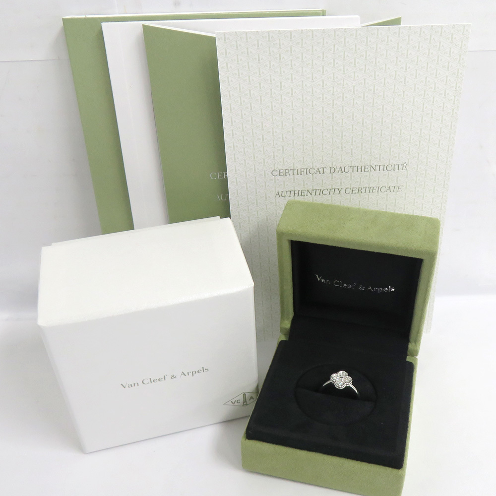 [ Nagoya ] Van Cleef & Arpels Suite aru handle bla ring 750WG K18WG #49 VCARO85800 jewelry beautiful goods 
