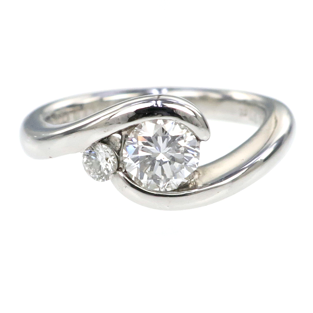 上品スタイル 【名東】リング ダイヤ 0.432ct 0.07ct Pt900 プラチナ 7号 指輪 ジュエリー 高級 仕上げ済 プラチナ台