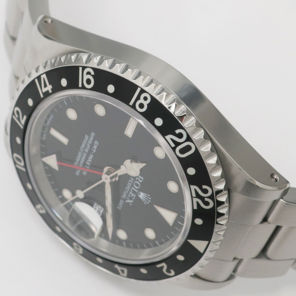 【名東】ロレックス GMTマスター 16700 T番 黒ベゼル トリチウム ブラック SS 自動巻き メンズ 男 腕時計【メーカーOH済】_画像5