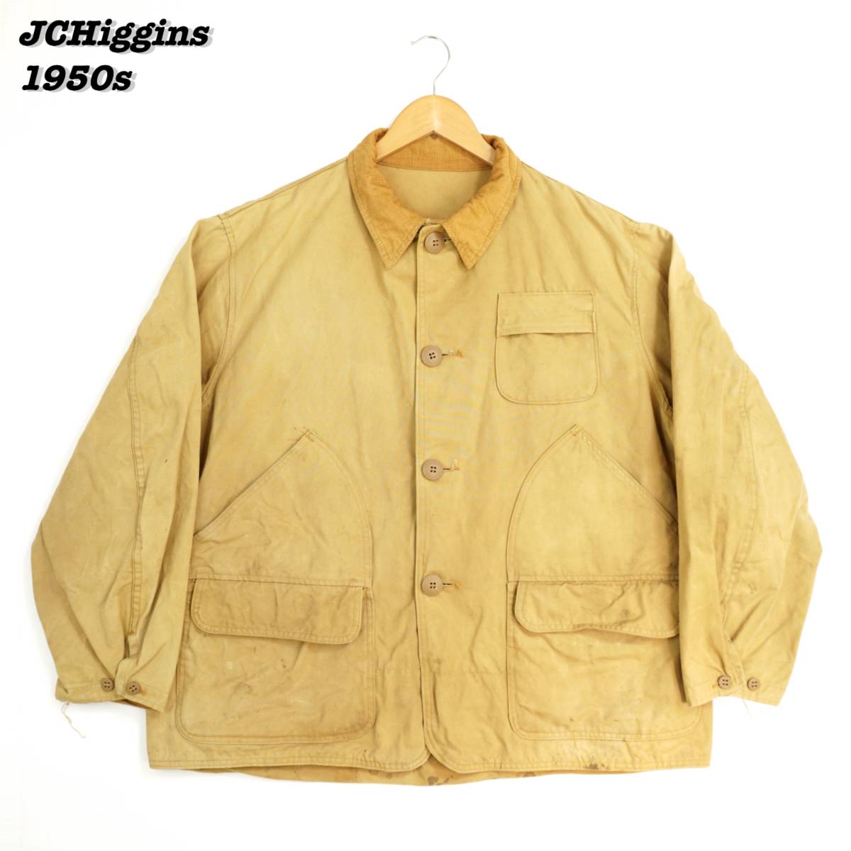 定番の冬ギフト 1950s Jacket Hunting JCHiggins 304078 ヴィンテージ 1950年代 ハンティングジャケット ローバック シアーズ Vintage XLサイズ以上