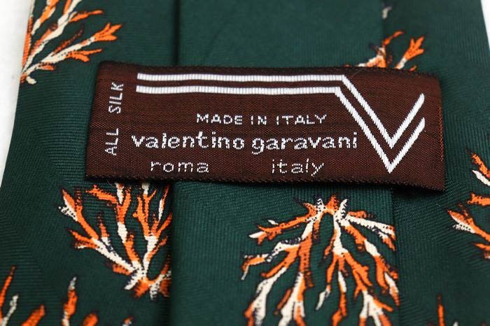 ヴァレンティノ ガラヴァーニ ブランド ネクタイ シルク 総柄 ボタニカル柄 メンズ グリーン VALENTINO GARAVANI_画像4