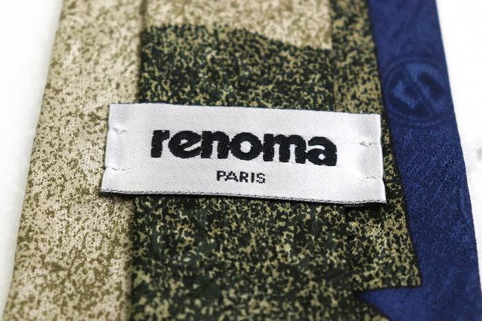  Renoma brand necktie silk arrow seal Logo men's navy renoma