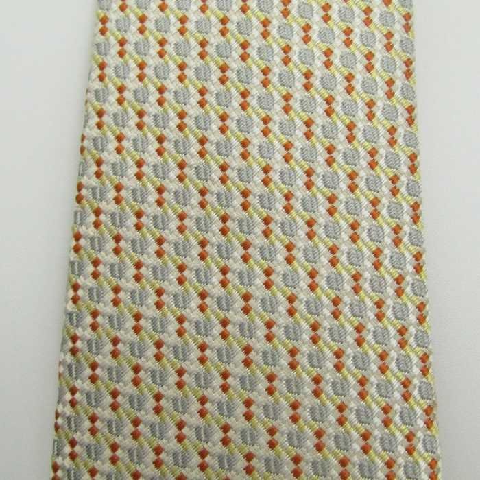  Benetton brand necktie silk fine pattern pattern total pattern men's green BENETTON