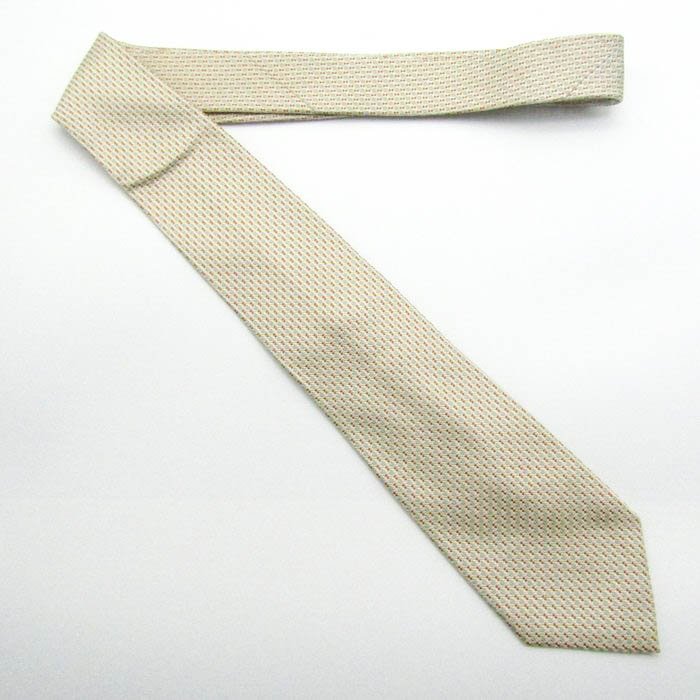  Benetton brand necktie silk fine pattern pattern total pattern men's green BENETTON