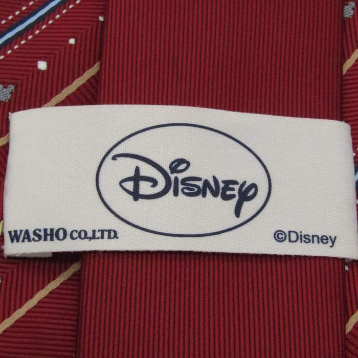 ディズニー ブランド ネクタイ ストライプ柄 小紋柄 ドット柄 ミッキーマウス ミニーマウス TDL メンズ レッド Disneyの画像4