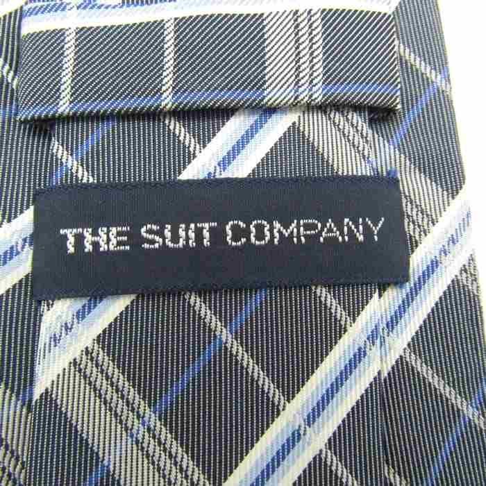 スーツカンパニー ブランド ネクタイ シルク ストライプ柄 メンズ グレー THE SUIT COMPANY_画像4