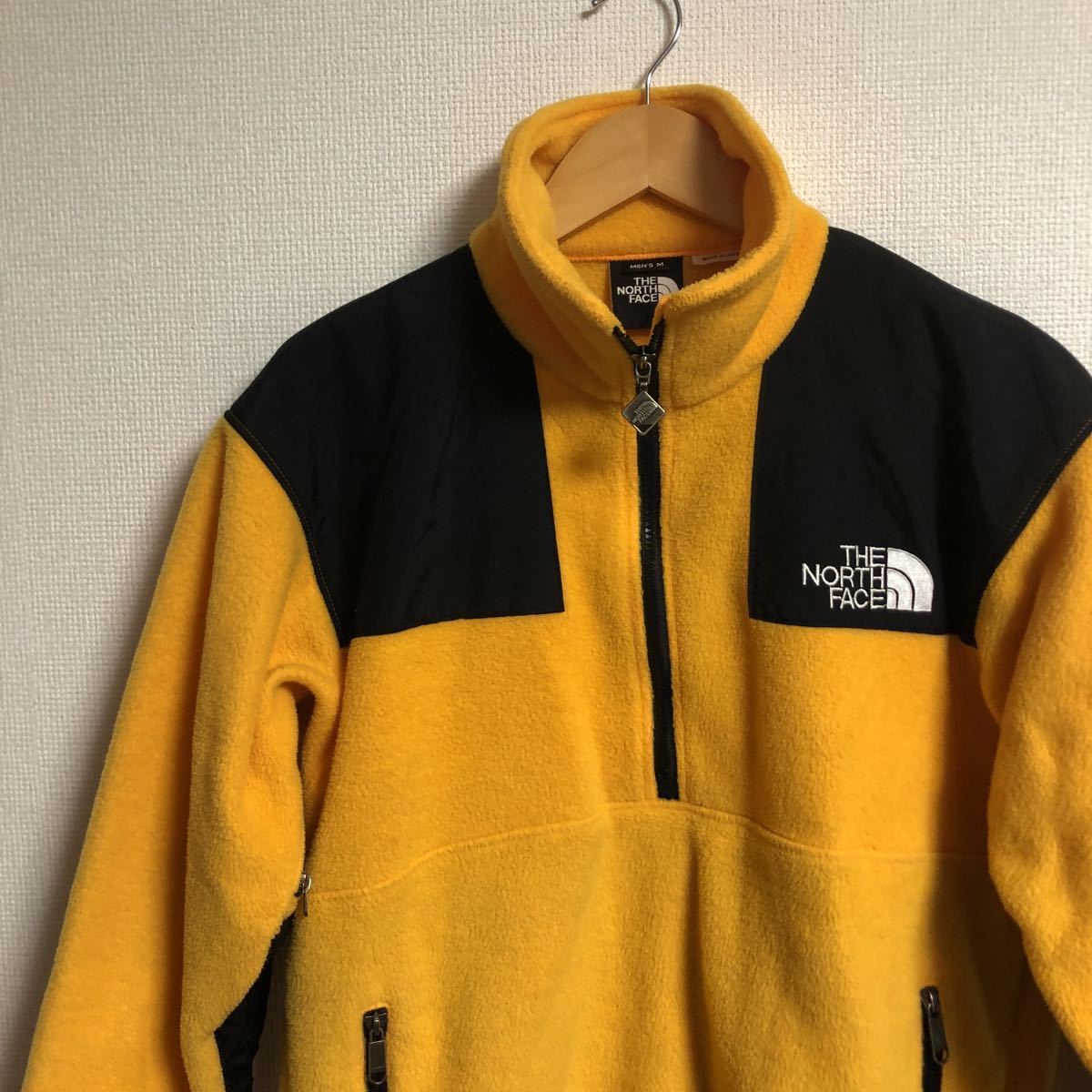 【古着】90s ビンテージ　THE NORTH FACE ザノースフェイス　ハーフジップ フリース ARMADILLA （アルマディア）　イエロー　 デナリ　レア