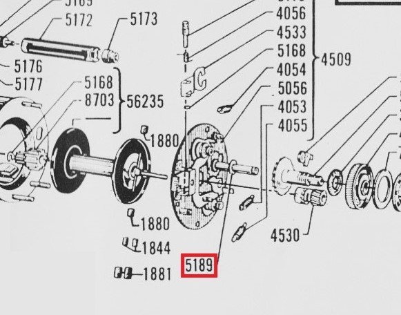 P01 即決★送料無料(2点で)★Abu Ambassadeur アブ アンバサダー Parts 5189 ドライブシャフトシム １個 OLD ABU_画像3