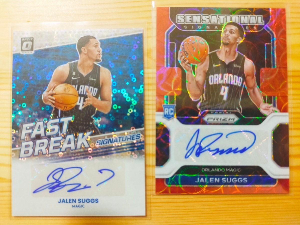 2枚 Jalen Suggs NBA Panini RC 直筆サイン カード ジェイレンサッグス パニーニ ルーキー Autograph Card Basketball バスケットボール