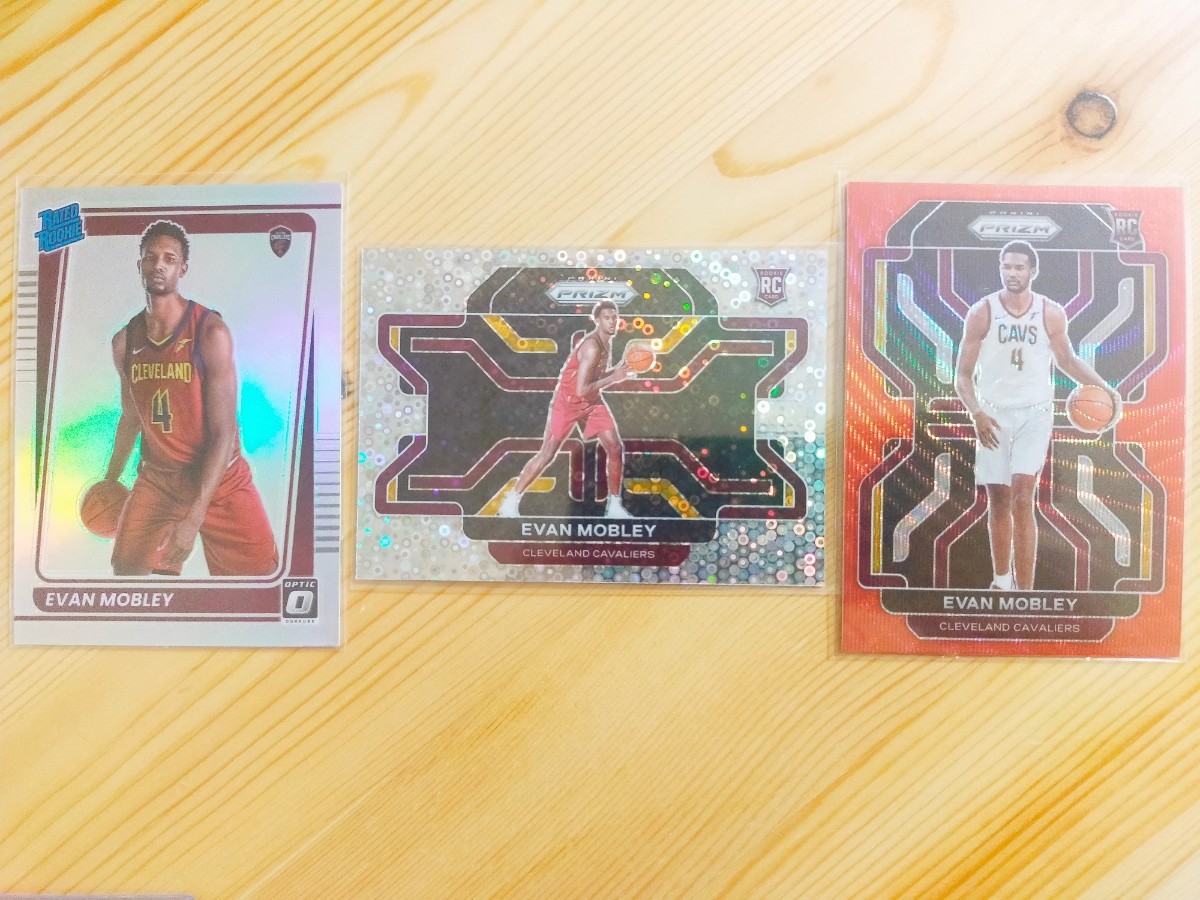 3枚 Evan Mobley NBA Panini RC カード まとめ売り d エバンモーブリー パニーニ ルーキー Card Basketball バスケットボール Rookie Prizm