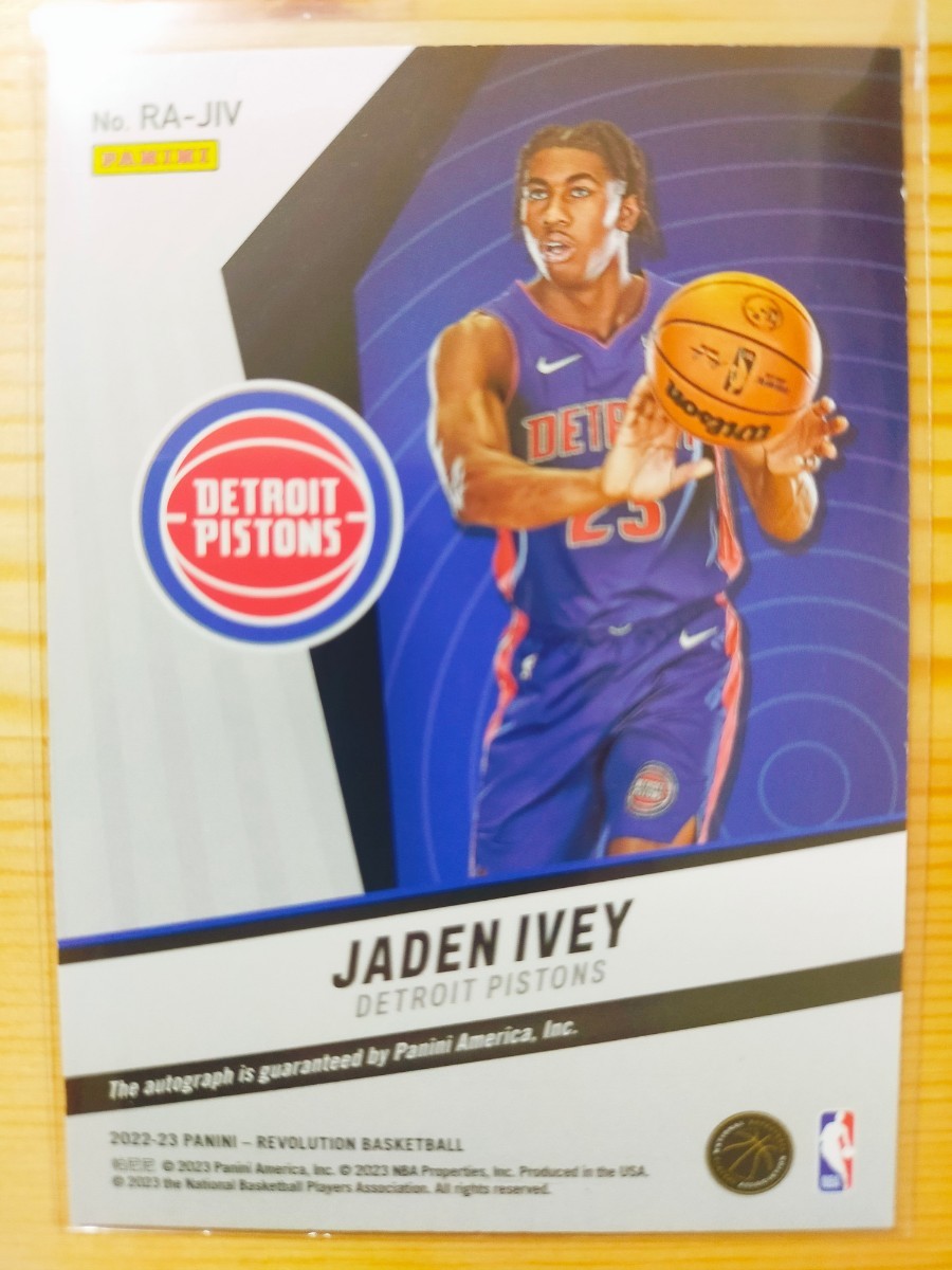 Jaden Ivey RC NBA Panini R 直筆サイン カード d ジェイデンアイビー ルーキー パニーニ Autograph Card  Basketball バスケットボール