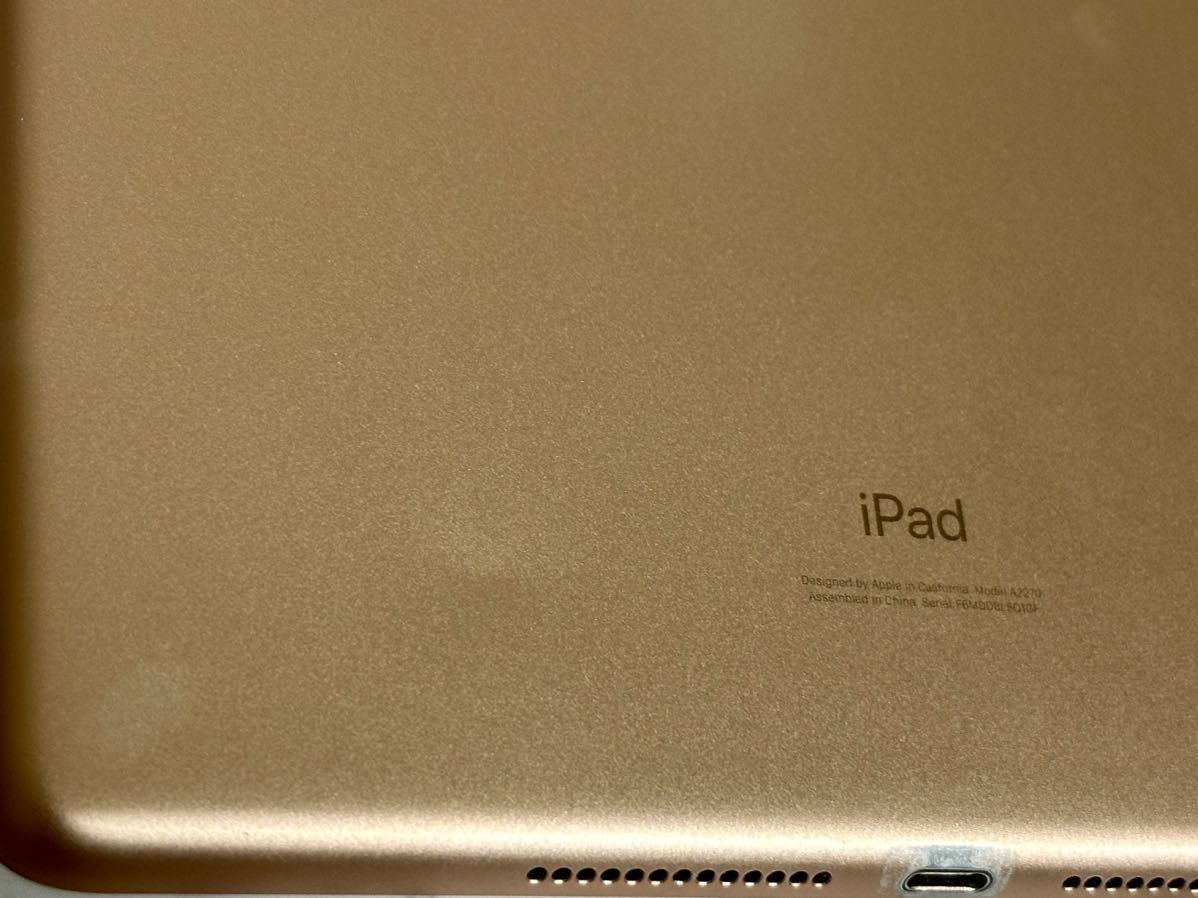 ジャンク品 iPad 8世代 32GB Wi-Fiモデル ゴールド アメリカ版 充電ポート難あり_画像4