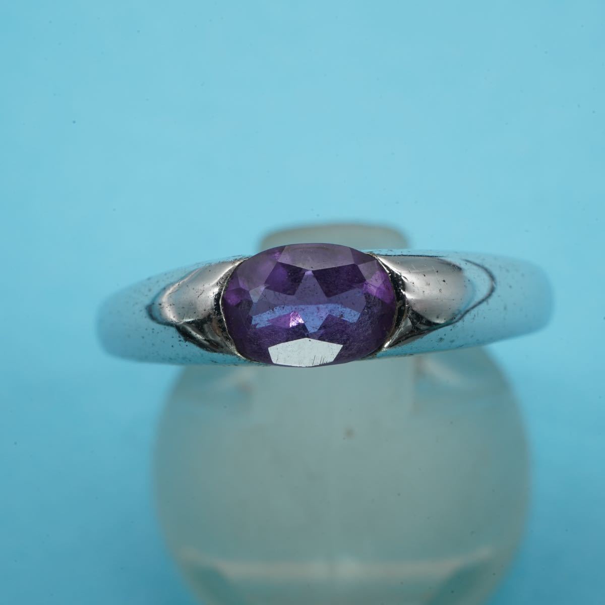 【86】16号 SILVER シルバー アメジスト 紫水晶 リング アクセサリー 指輪 TIA_画像2