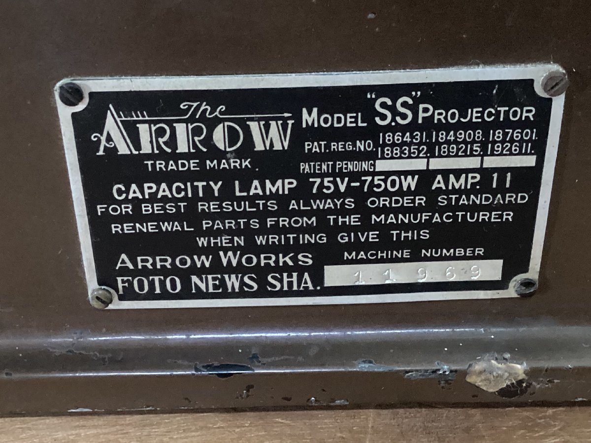 BA378□送料込□ ARROW アロー 映写機 S.Sプロジェクター FOTO NEWS