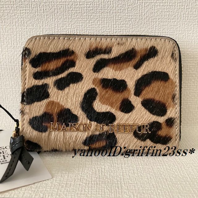 即決★MAISON DE REEFUR*メゾンドリーファー*レオパード Short Wallet ミニ財布 コインケース カードケース 新品未使用 ハラコ *梨花*_画像2