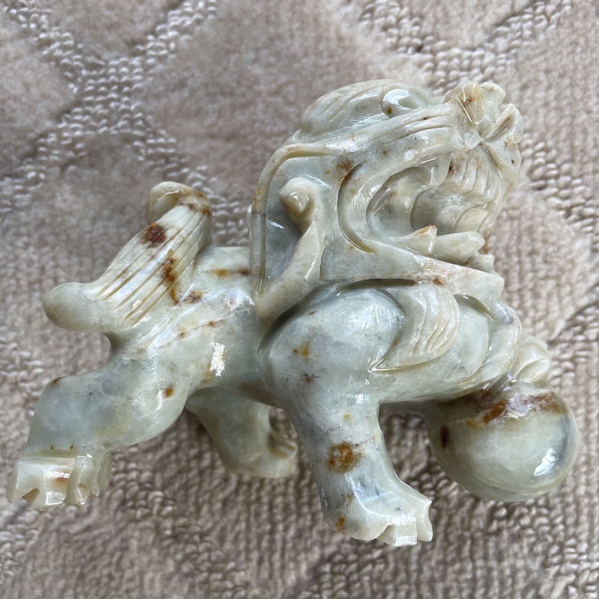 24時間限定価格 白玉 中国 中国美術 古玩 石 大理石 彫刻 翡翠 獅子