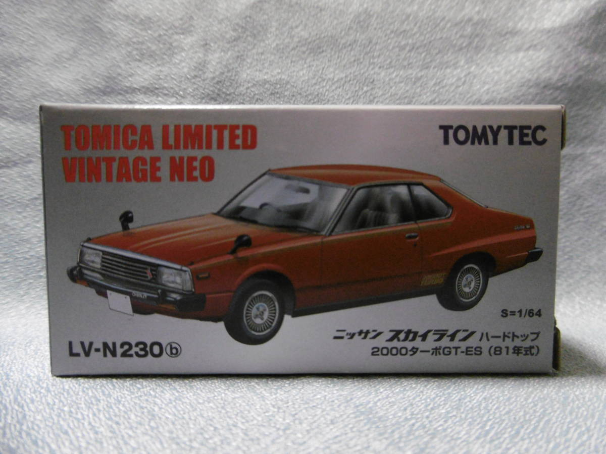  нераспечатанный новый товар Tomica Limited Vintage Neo LV-N230b Ниссан Skyline жесткий верх 2000 турбо GT-ES(81 год )
