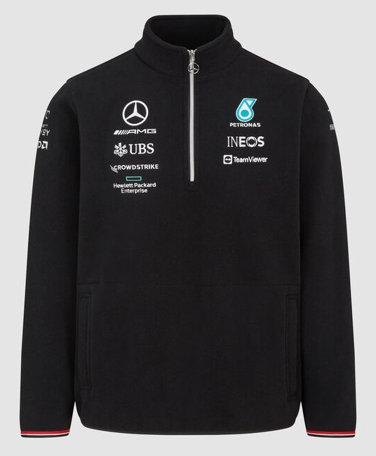 【正規品】Mercedes AMG Petronas F1 ベンツ ペトロナス フリース ジャケット ハーフジップアップ スウェット XLサイズ【ユニセックス】_画像2