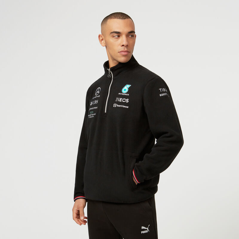【正規品】Mercedes AMG Petronas F1 ベンツ ペトロナス フリース ジャケット ハーフジップアップ スウェット XLサイズ【ユニセックス】_画像1