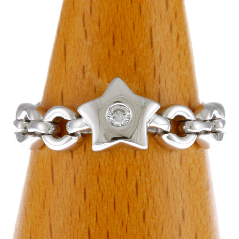 ポンテヴェキオ Ponte Vecchio リング・指輪 11.5号 18金 K18ホワイトゴールド ダイヤモンド レディース 中古 美品