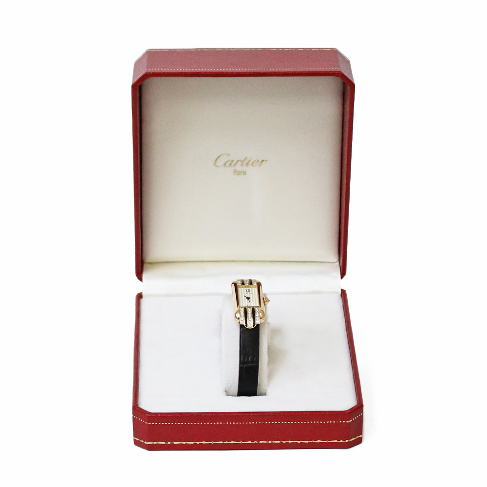 国内発送 アロンジェ タンク CARTIER カルティエ 腕時計 美品 中古