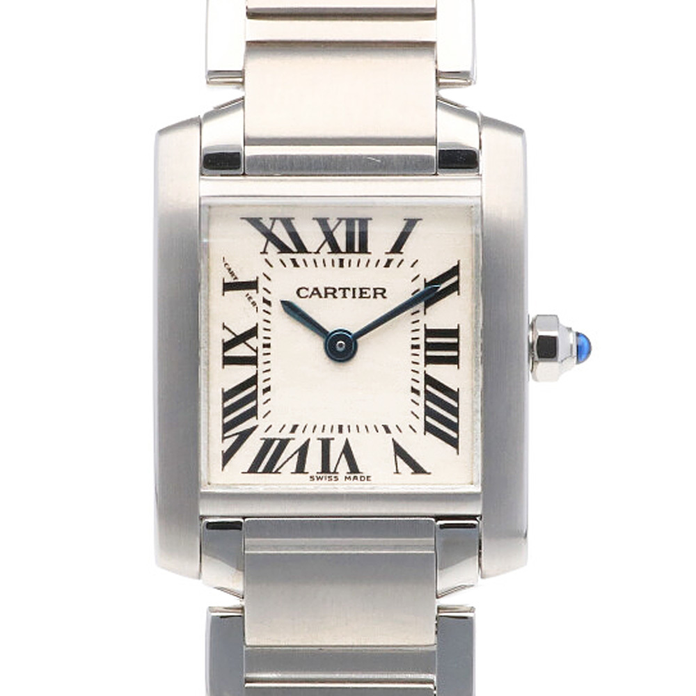 カルティエ CARTIER タンクフランセーズ SM 腕時計 ステンレススチール 2384 レディース 中古 美品