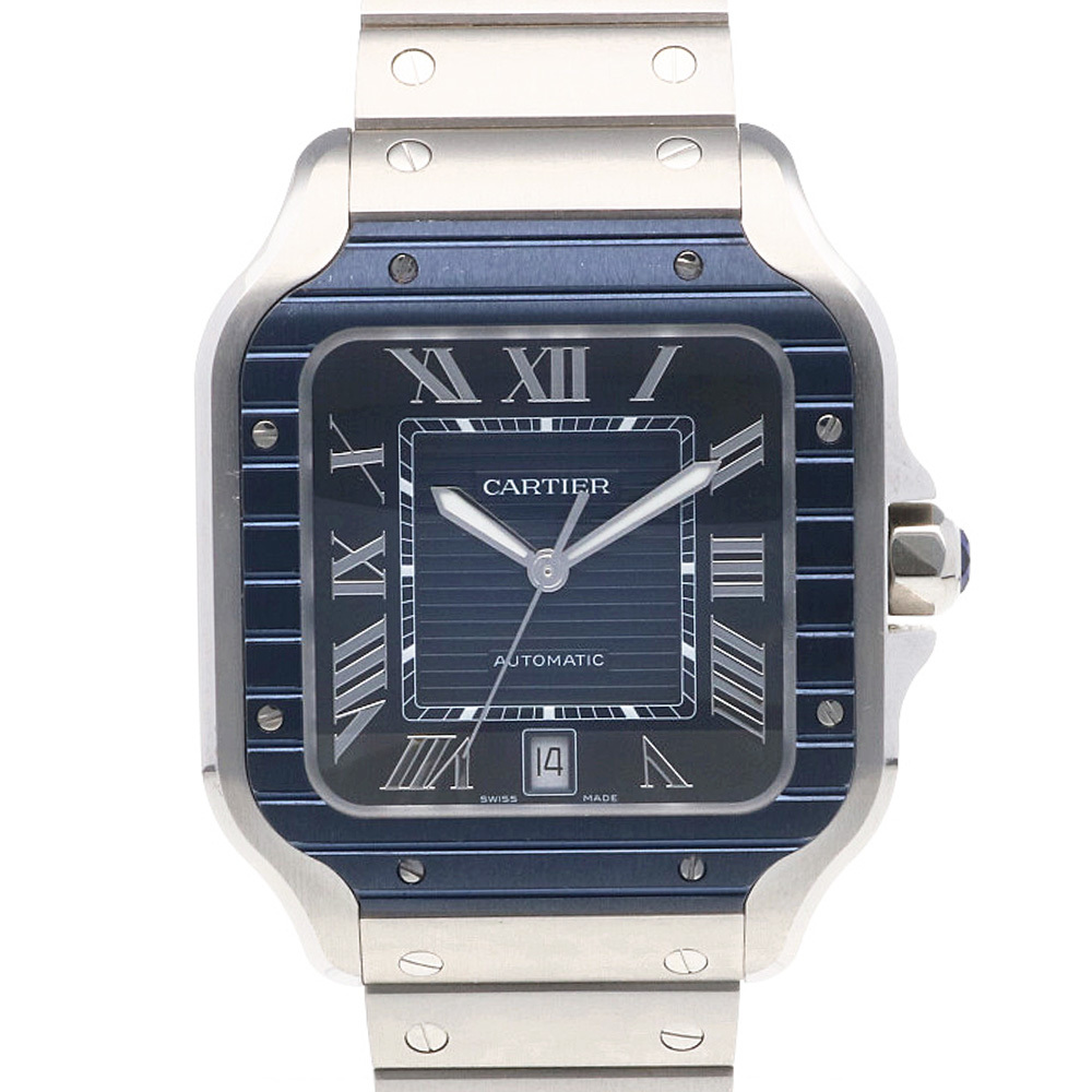 カルティエ CARTIER サントス ドゥ カルティエ LM 腕時計 ステンレススチール WSSA0048 メンズ 中古 美品