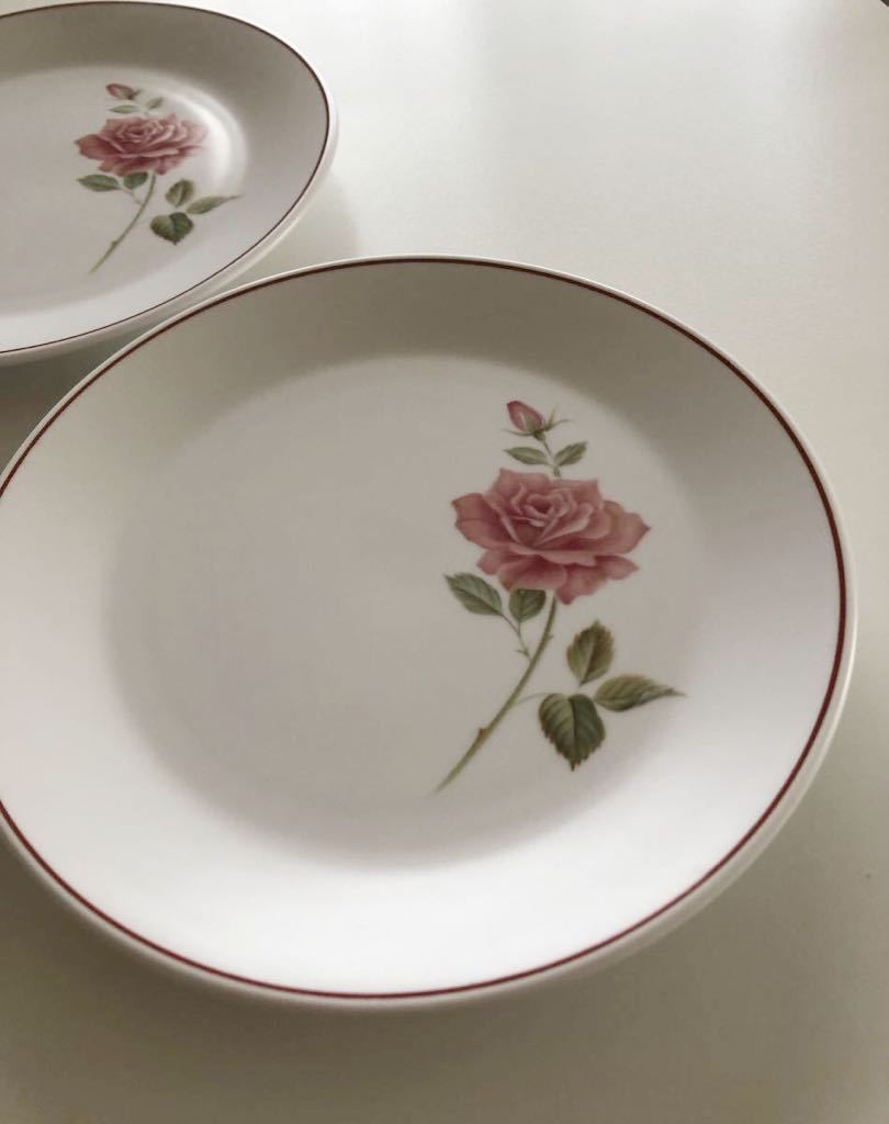 【中古】☆PROGRESSION CHINA☆４枚☆ケーキ皿☆時代物☆アンティーク☆陶器☆バラ☆薔薇☆の画像3