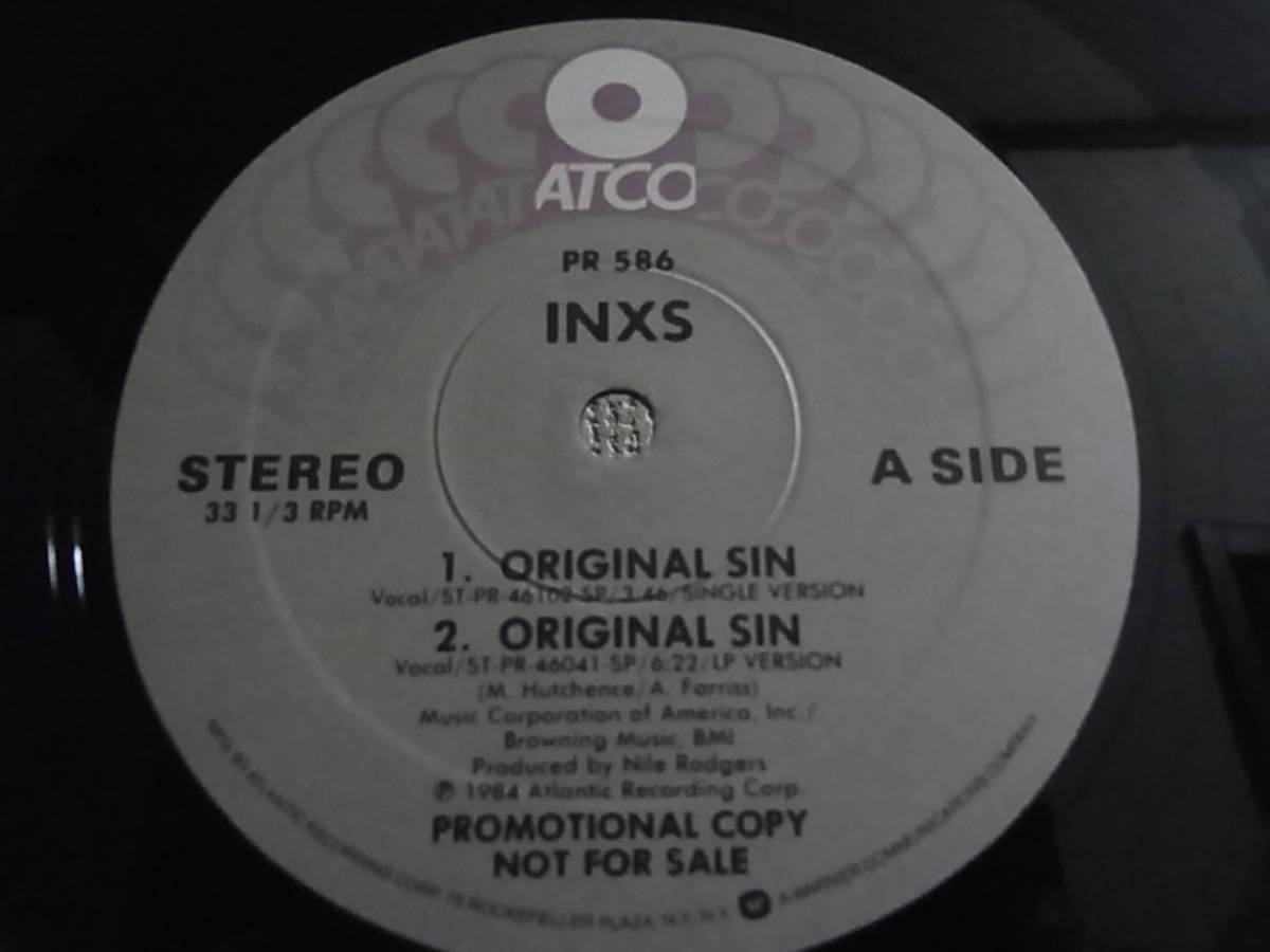 US-Promo12' Inxs/Original Sin-Dance Version & Single Version & LP Version *3Version_画像3