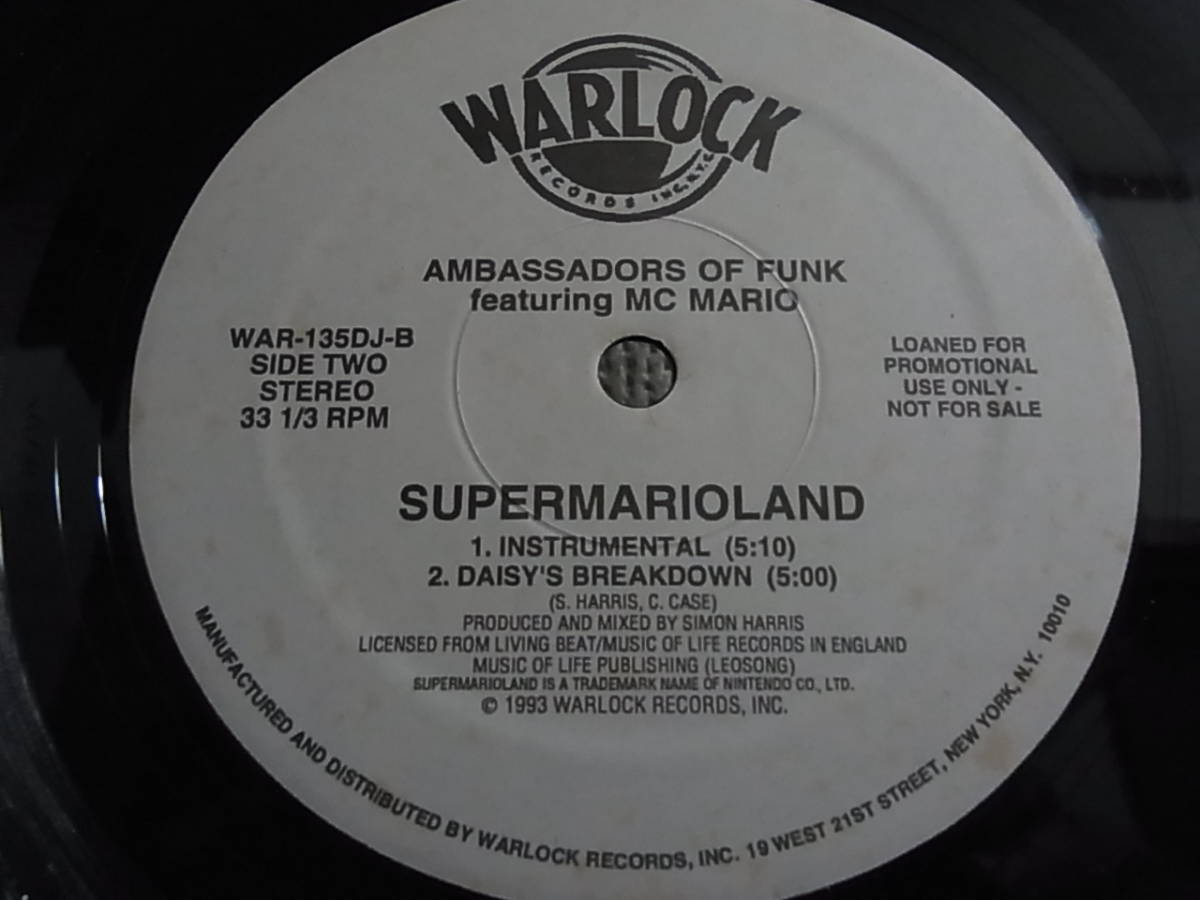 US-Promo12' Ambassadors Of Funk Feat.MC Mario/Supermarioland_画像3
