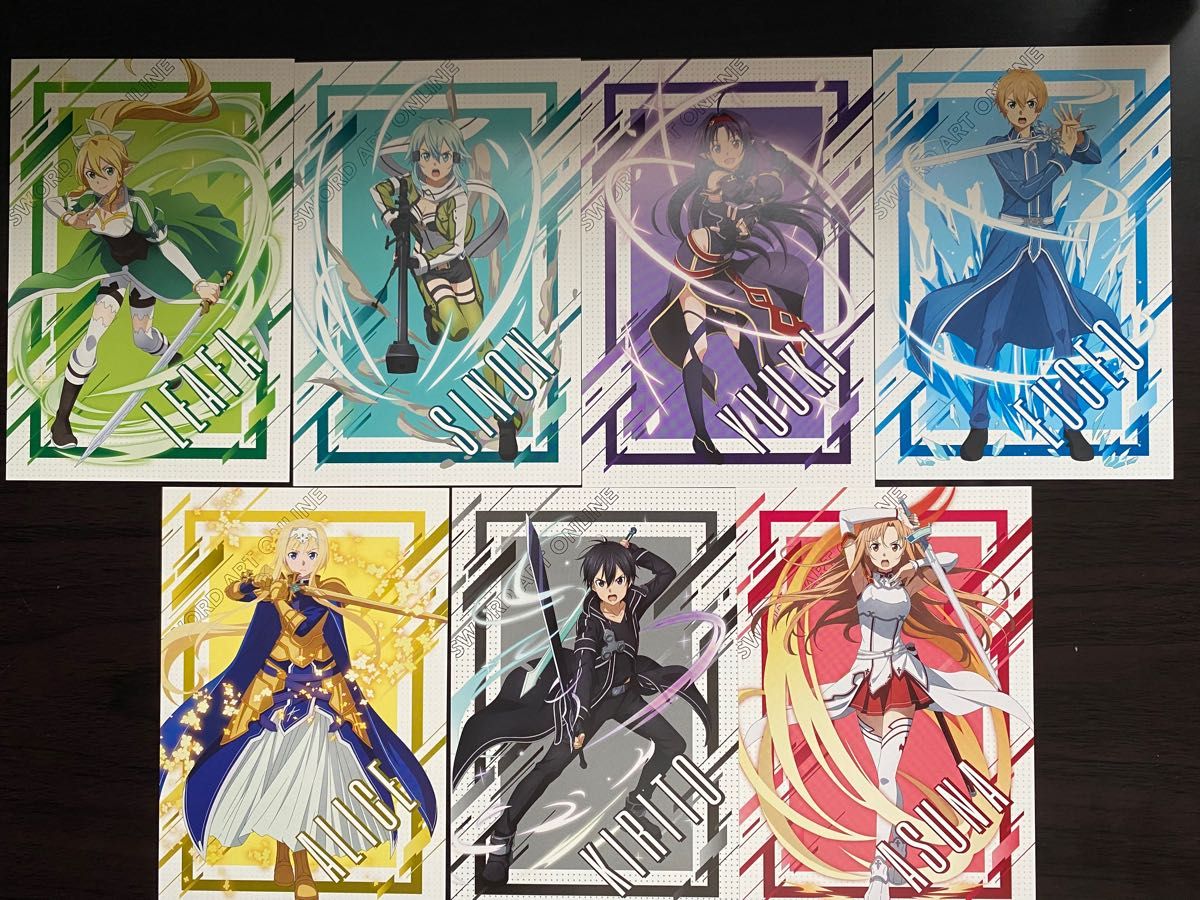 ソードアート・オンライン SAO アニメ10周年記念 アニメイトフェア　第一弾 ポストカード 全7種セット