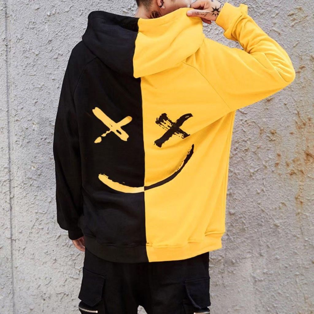 オーバーサイズ パーカー XXL メンズ ブラック 黒 オレンジ 韓国 人気 ユニセックス ビッグシルエット プルオーバー 裏起毛