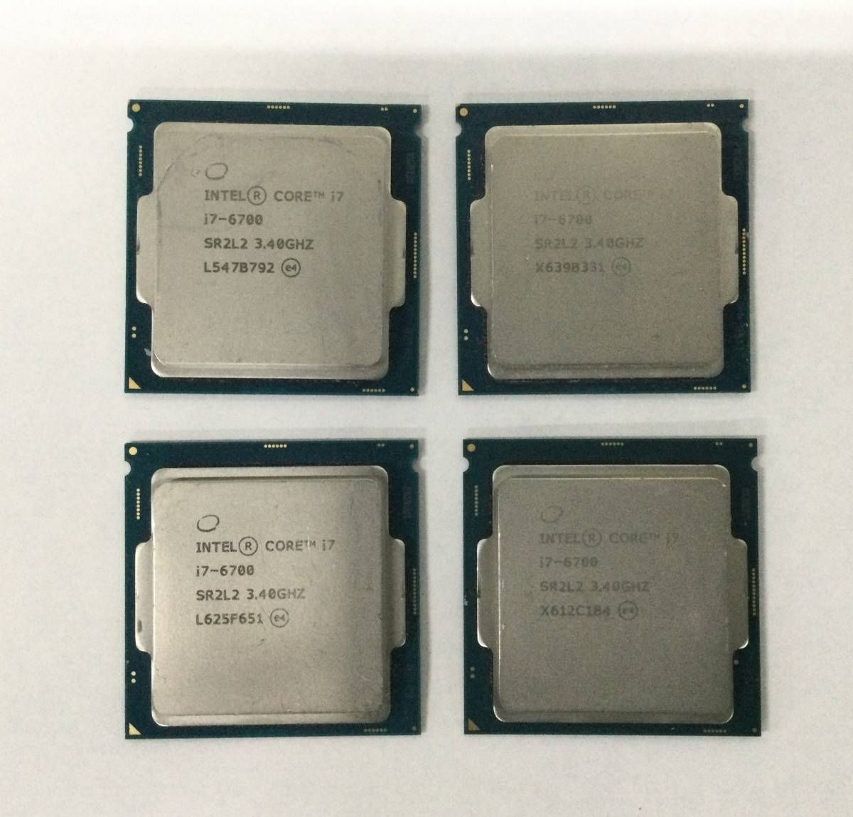 49】CPU インテル Intel Core I7-6700 動作確認 ×4 まとめ売り セット-