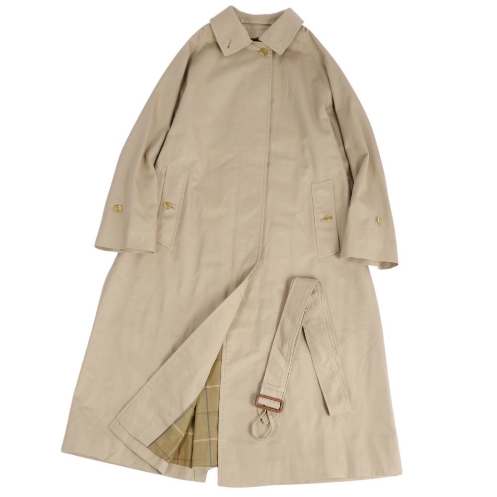 Vintage バーバリー Burberrys コート 一枚袖 英国製 ベルト付き ステンカラーコート アウター レディース 6 ベージュ cg10dn-rm12e26064_画像1