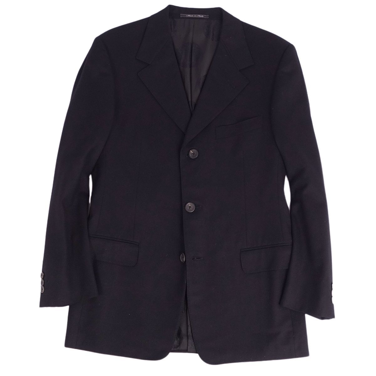  Gianni Versace GIANNI VERSACE jacket tailored jacket single wool outer men's 48 black cg10dt-rm04f06997