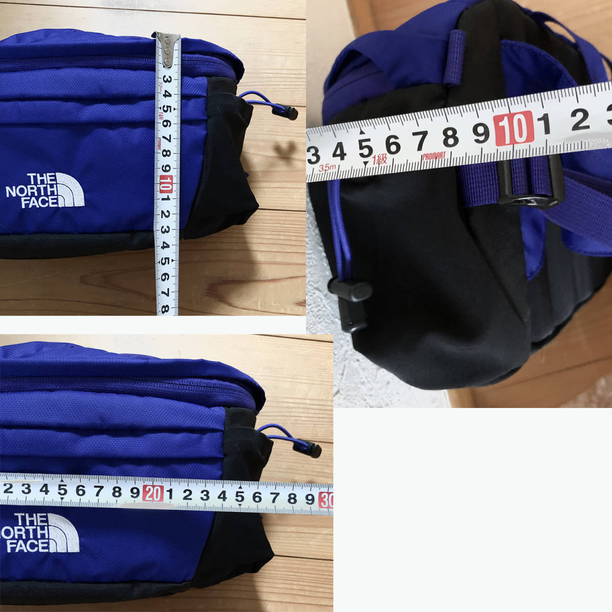 ★極美品 ノースフェイス/THE NORTH FACE ウエストポーチ ウエストバッグ ボディーバッグ ショルダー ポーチ ブルー紺×ブラック黒★_画像9